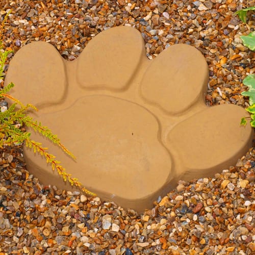 Deco-Pak Animal Paw Stepping Stone Buff Gold
