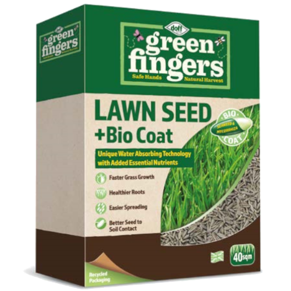 DOFF Greenfingers Lawn Seed + Bio Coat 1kg