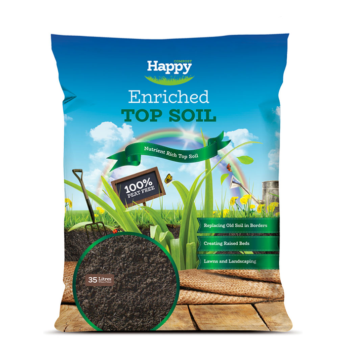 Happy Compost Enriched Top Soil 35Ltr