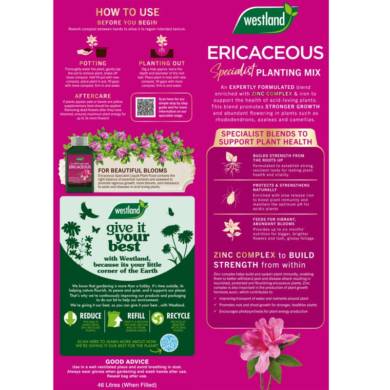 Westland Ericaceous Planting & Potting Mix 25L