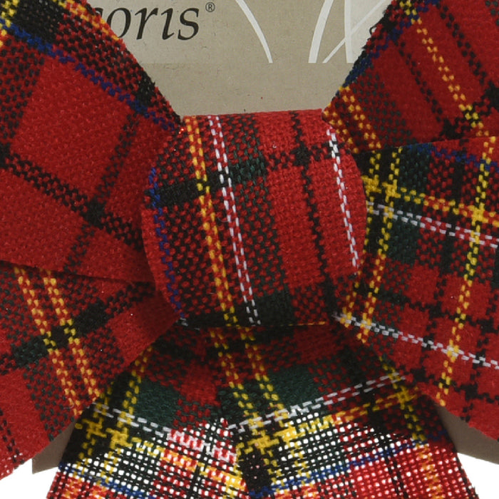 Kaemingk Polyester Bow – Check Pattern, Red (L.22 X W.1.5 X H.26Cm)