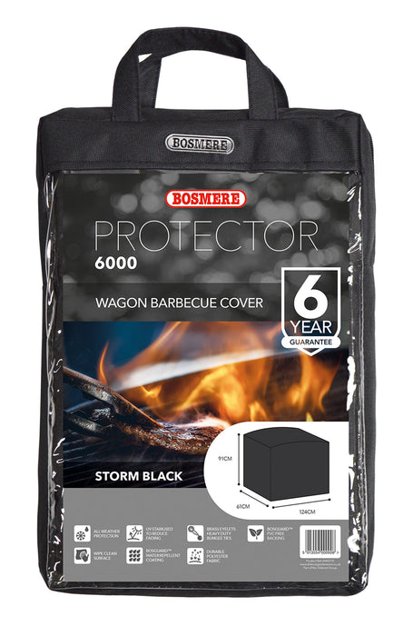 Bosmere Protector 6000 Wagon Barbecue Cover - Storm Black