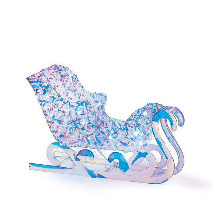 Premier Lit Iridescent Twist Sleigh With Reindeer (83cm)