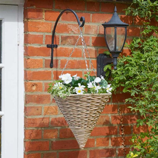 Smart Garden 14in Faux Rattan Cone - Mocha