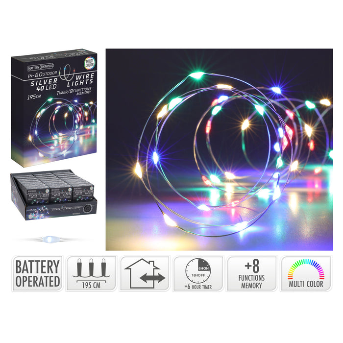 Koopman Silver Wire 40 LED Ip44 Multi C