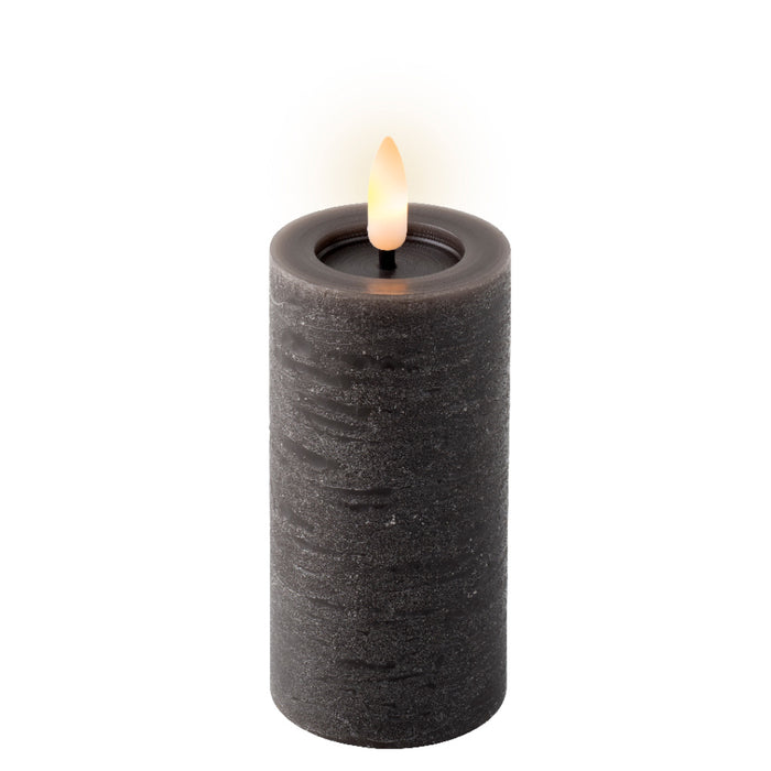 Kaemingk LED Wick Dark Brown Candle Flat Top (12.5cm)