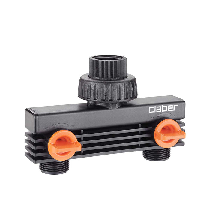 Claber Double Square  Tap Connector Bl