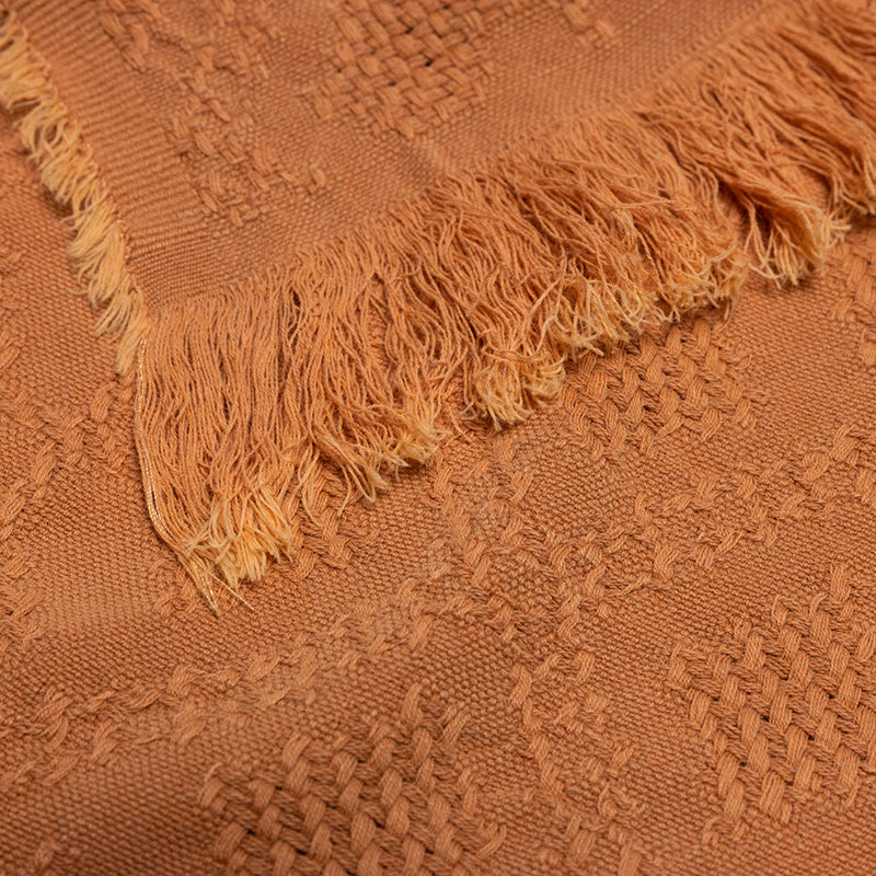 Kaemingk Cognac Cotton Throw 127cm x 150cm