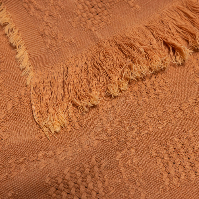 Kaemingk Cognac Cotton Throw 127cm x 150cm