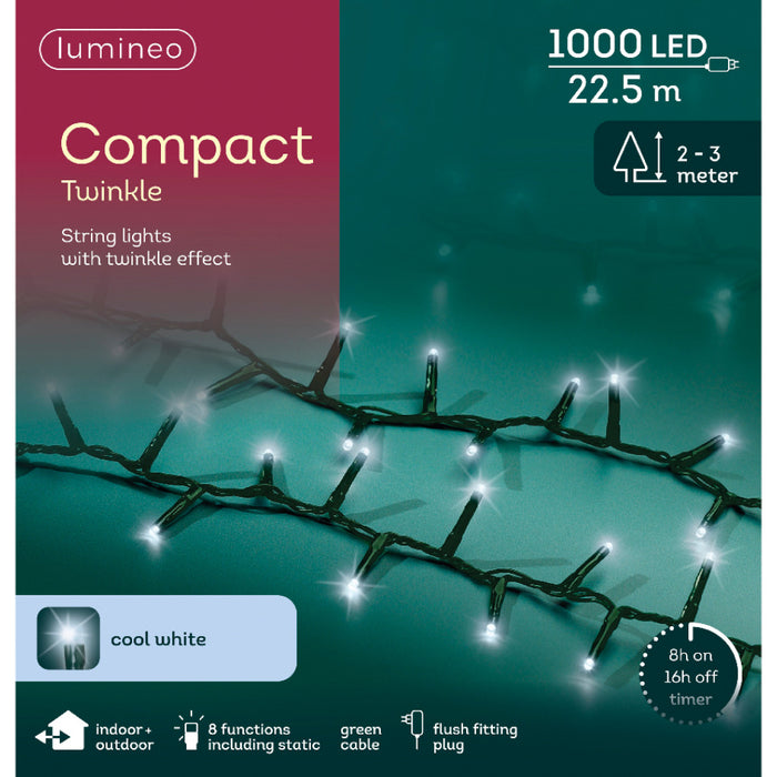 Kaemingk LED Compact Lights - Cool White (L.2250Cm)