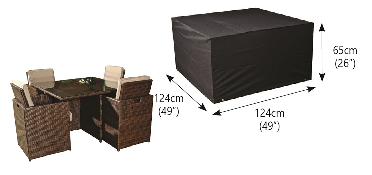 Bosmere Protector 6000 4 Seat Cube Set Cover Large - Storm Black