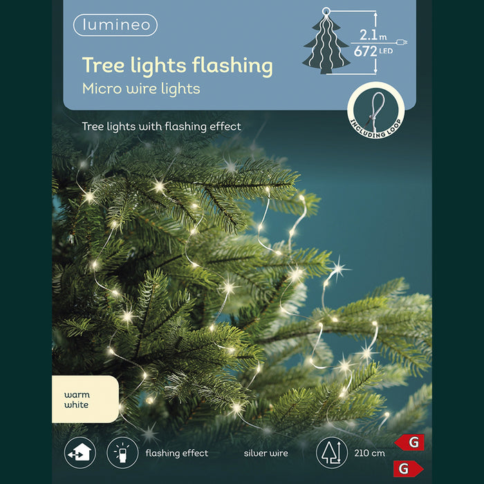 Tree Light Flasher Kaemingk Micro LED Warm Flashing Tree Bunch Lights (210cm) β Carpenders ...