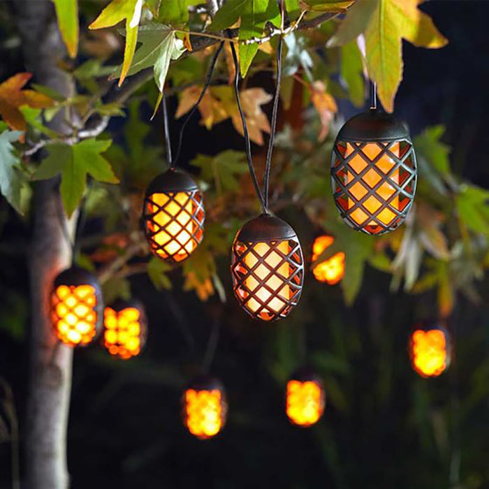 Smart Solar Cool Flame String Lights - Set of 10