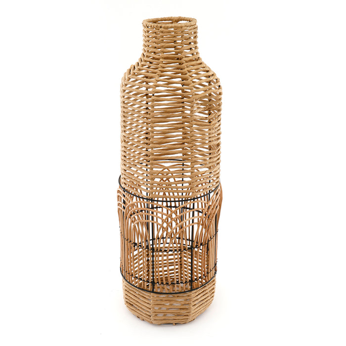 Sifcon 18X55Cm Rattan Decorative Vase