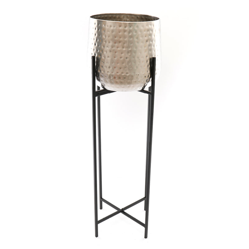 Sifcon 79Cm Silvr Plantr W/Black Stnd
