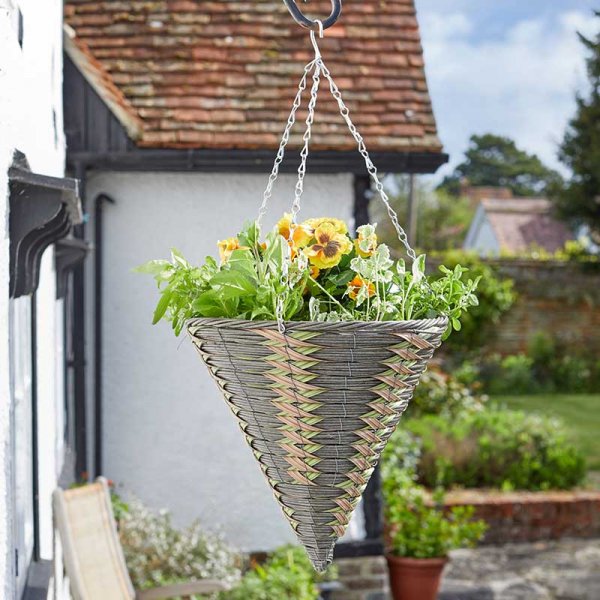 Smart Garden 14” Safari Faux Rattan Cone