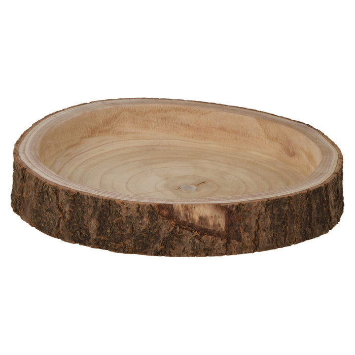 Koopman Plate Wood With Bark 30Cm