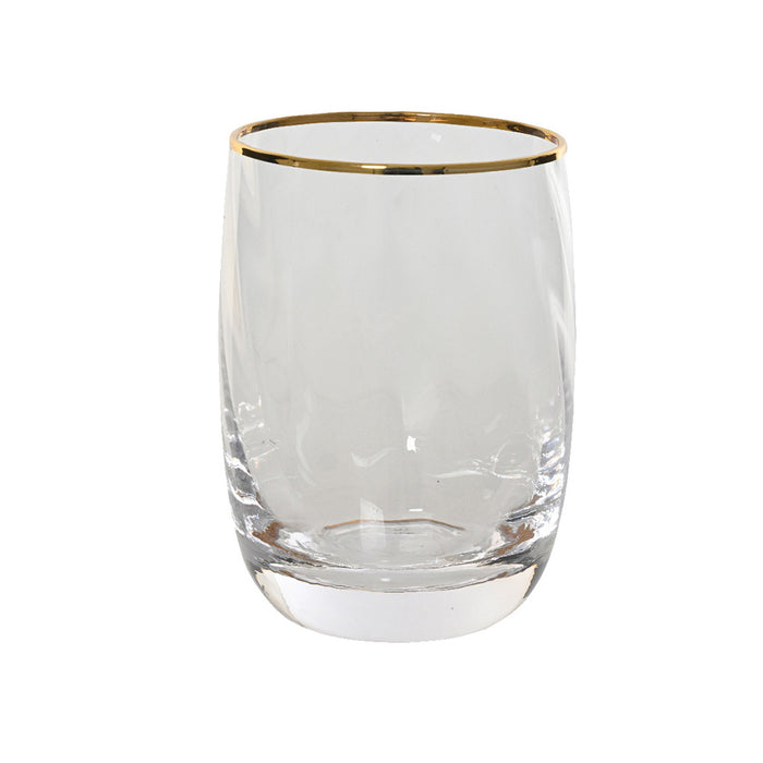 Kaemingk Glass - Gold Rim  (Dia.6.5Cm X H.10Cm)