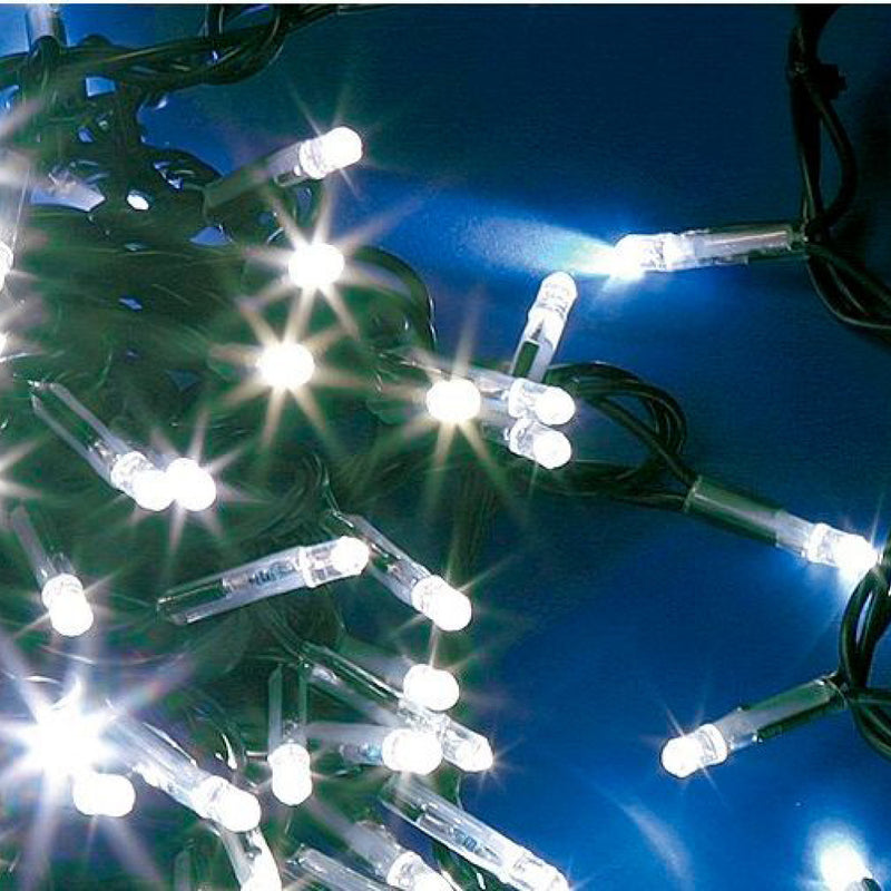 SHATCHI 1000 White LED String Christmas Lights 100m - Green Cable
