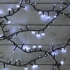 SHATCHI 1000 White LED Compact Christmas Lights 25m - Green Cable