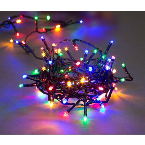 SHATCHI 1000 Multicolour LED Compact Christmas Lights 25m - Green Cable