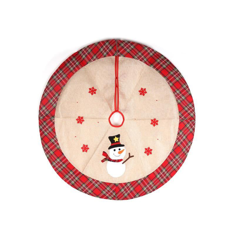 SHATCHI 86cm Snowman Christmas Tree Skirt