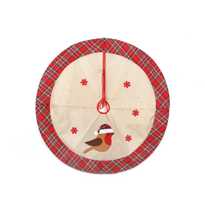 SHATCHI 86cm Robin Christmas Tree Skirt