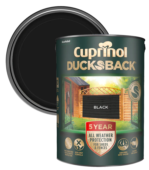 Cuprinol Ducksback 5Ltr - Black