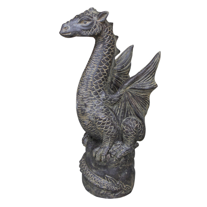 Dragon on Stone Sitting 75cm