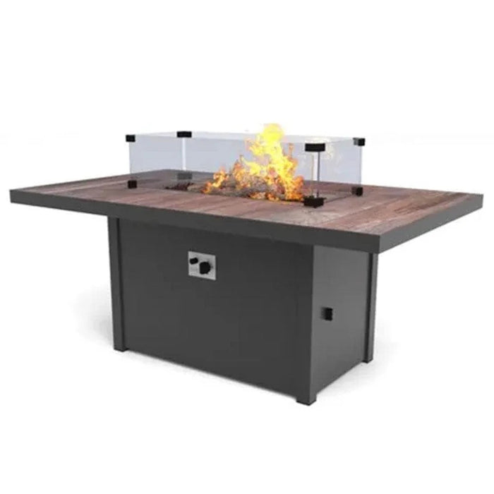 EmberGlow Rectangular Fire Pit Table
