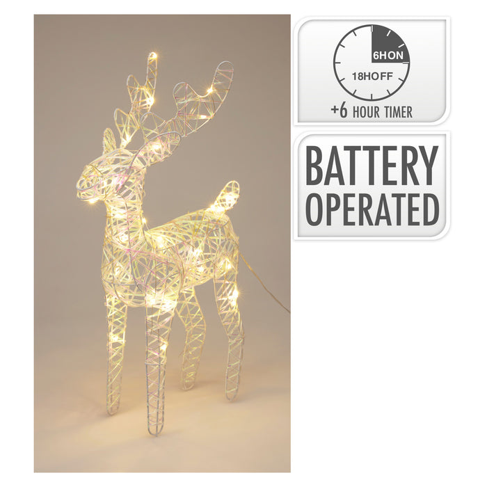 Koopman Reindeer 37Cm W LED White