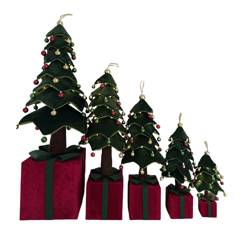 Shatchi 90cm B/O LED Luxury Velvet Pop Up Tree