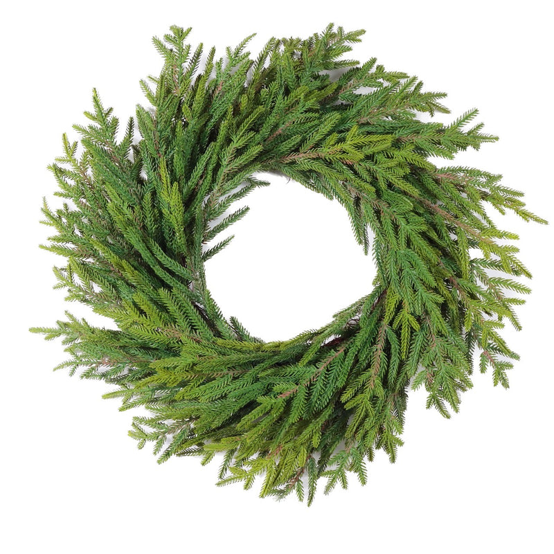 SHATCHI 60cm Araucaria Christmas Wreath with Mini Pine Cones