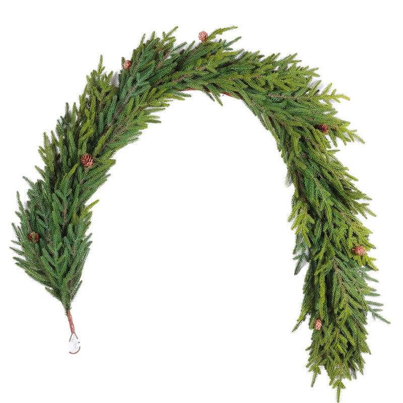 SHATCHI 180cm Araucaria Christmas Garland with Mini Pine Cones