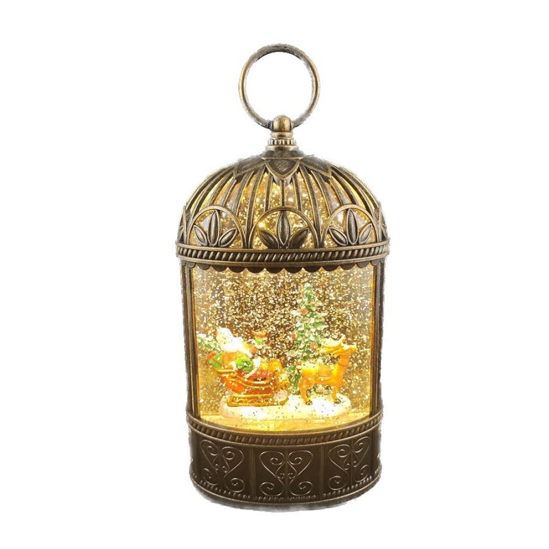 SHATCHI 24cm Musical Water Lantern Snowman - Battery & USB