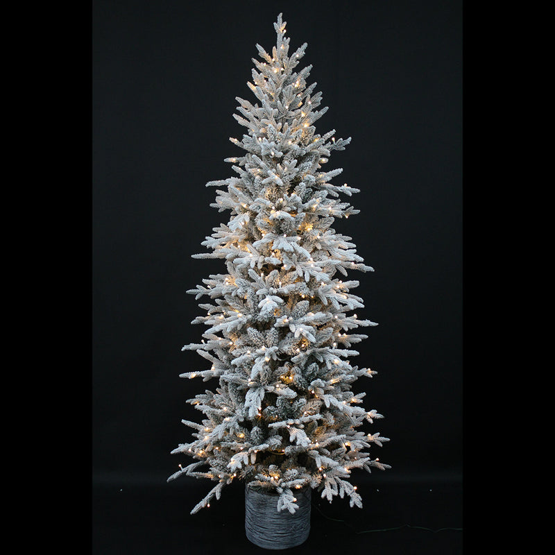 SHATCHI 4ft Pre-Lit Piedmont Pine Potted Christmas Tree - Warm White LEDs