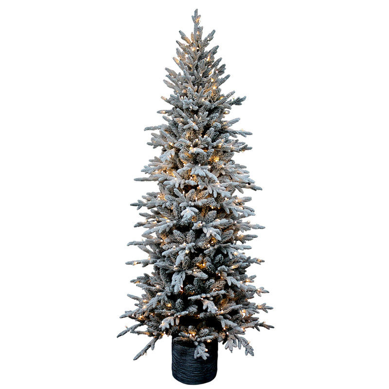 SHATCHI 4ft Pre-Lit Piedmont Pine Potted Christmas Tree - Warm White LEDs