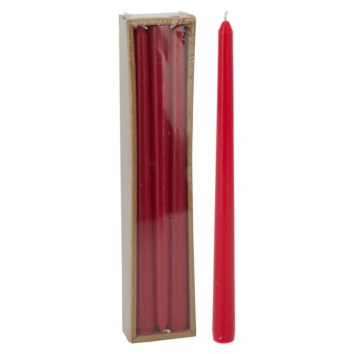 Koopman Candle 30Cm Set Of 6Pcs Red