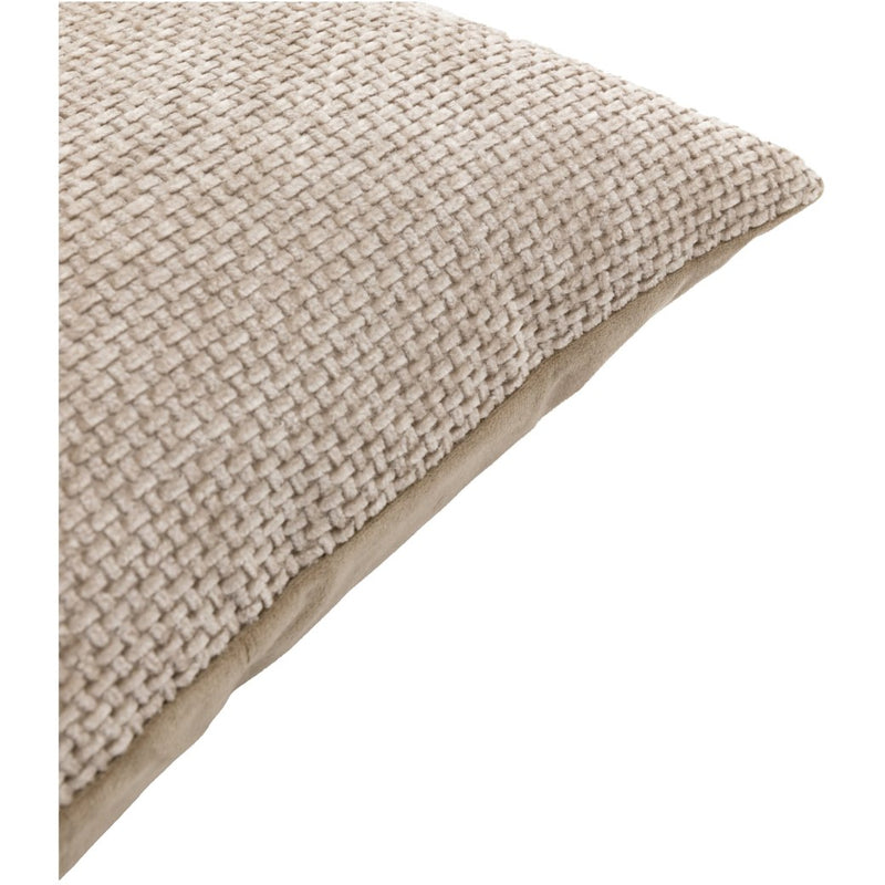 Gallery Basketweave Chenille Cushion Cream 2pk 450x450mm Poly Filled Cream