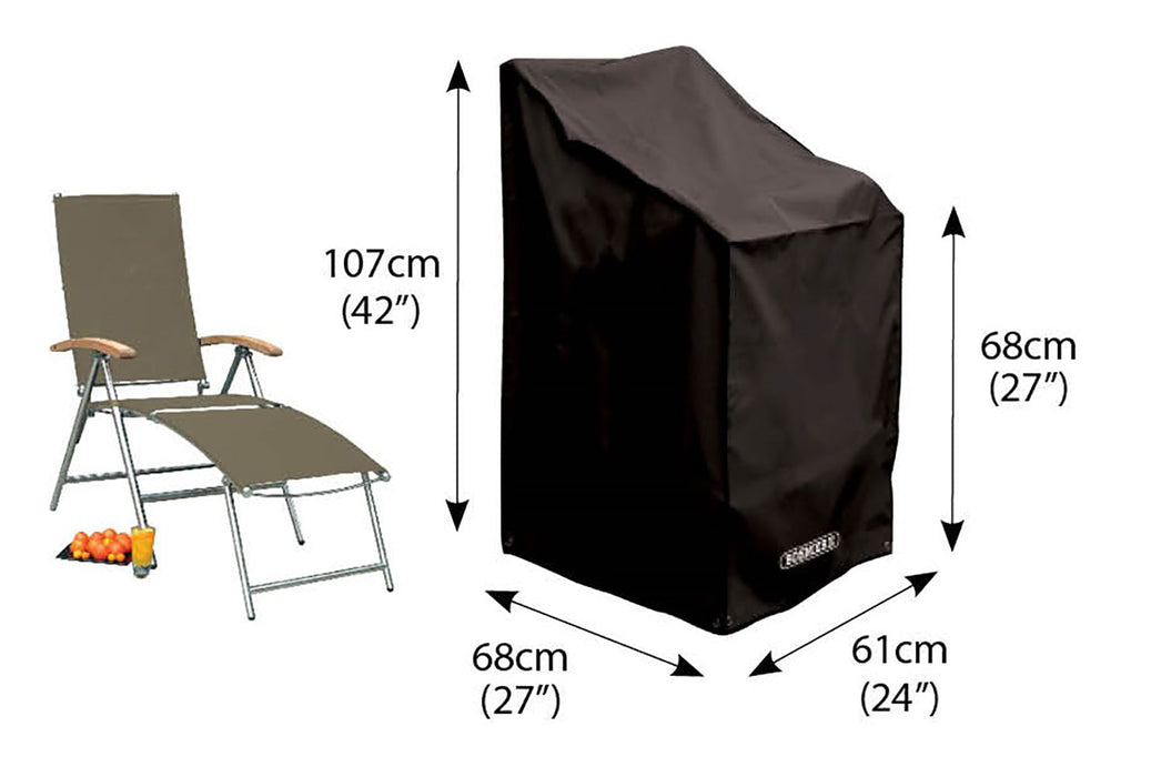 Bosmere Protector 6000 Stacking/Reclining Chair Cover - Storm Black