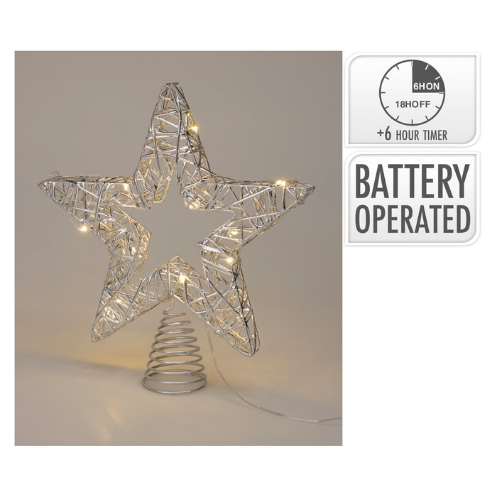 Koopman Top Star With LED 28Cm Silver