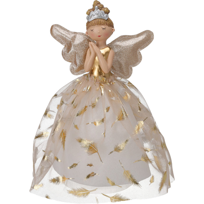 Koopman Gold Angel With LED (22X36cm)