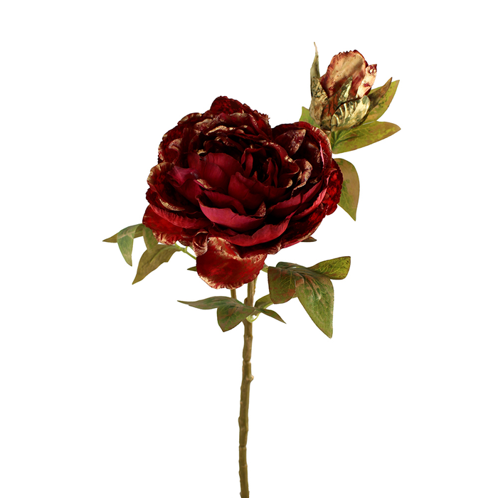 Sage Décor  Peony Spray With Bud 65Cm