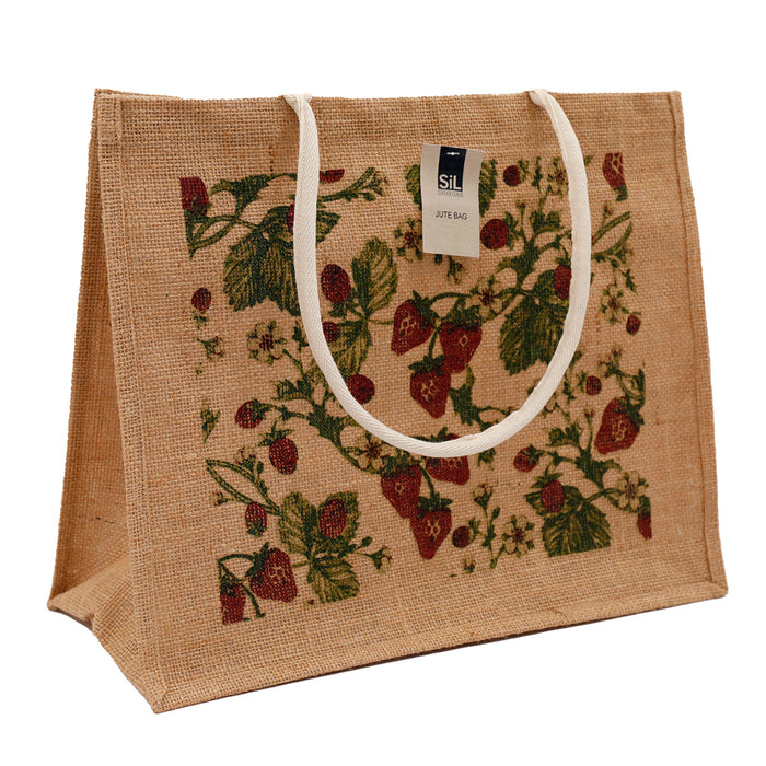 Sifcon 40X35Cm Strawberry Jute Bag