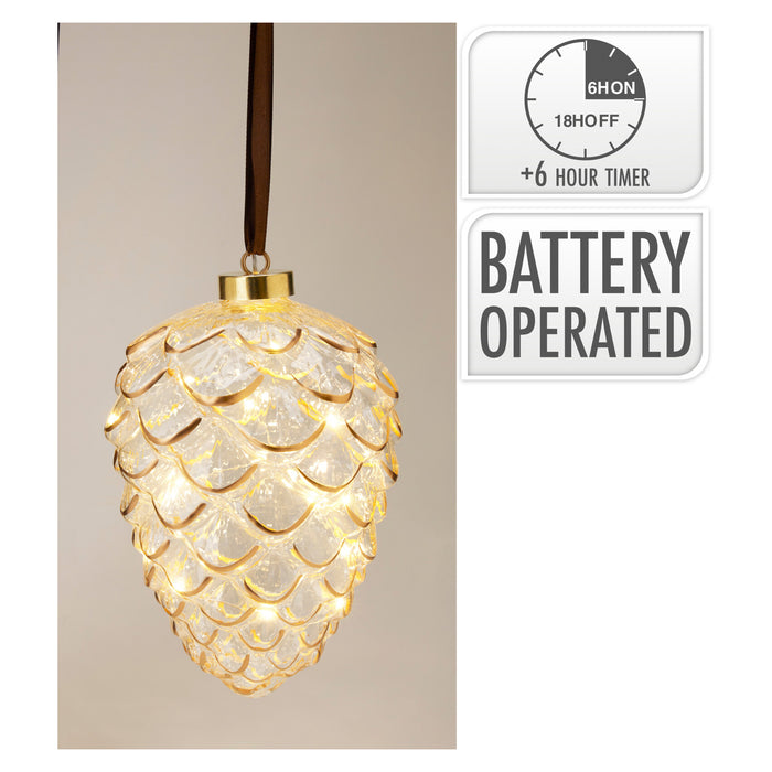 Koopman Pinecone Hangdeco LED 21Cm