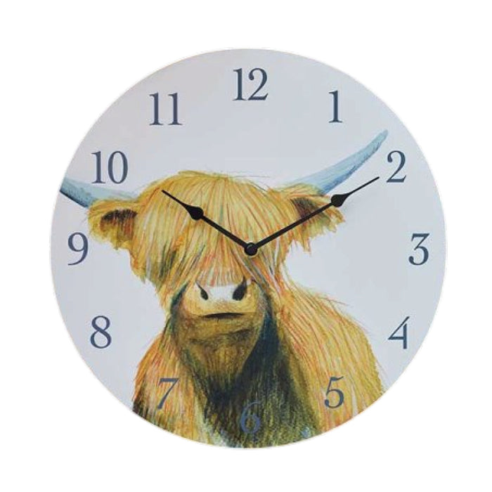 Outside In Highland Wall Clock 12"