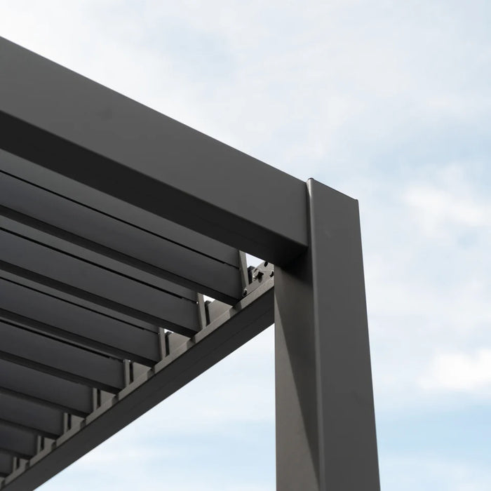 NOVA Titan Aluminium Pergola in Graphite Grey - 3m x 4m Free Standing