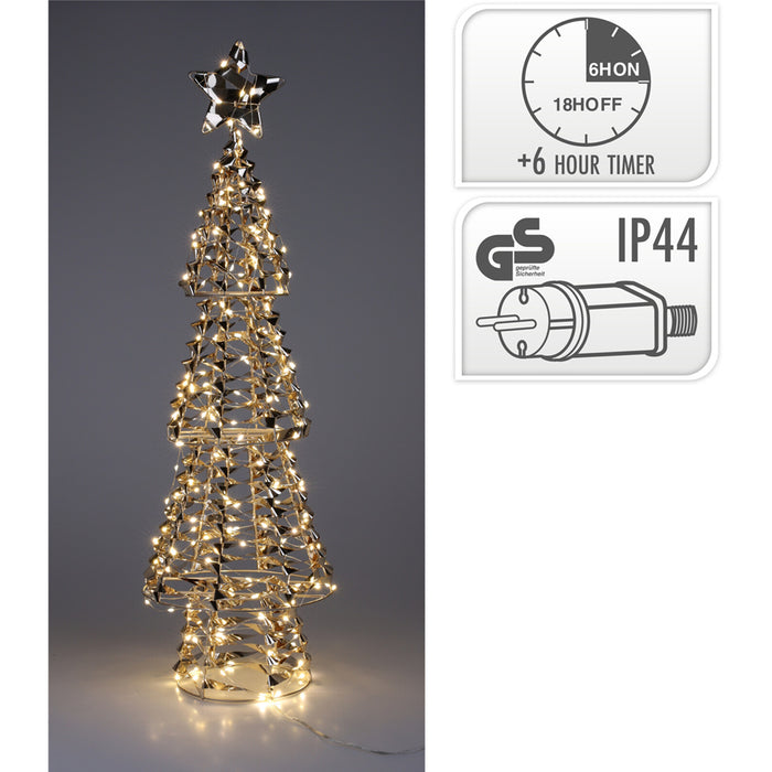 Koopman Xmas Tree 80 LED Shiny Gol (68cm)