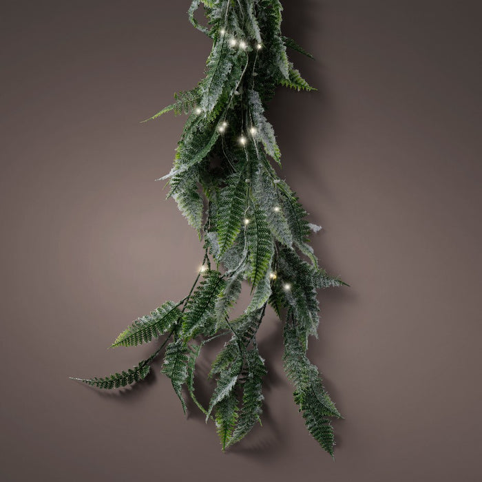 KMG Micro LED Leaf Bunch In Green/Warm White 70cm-30L