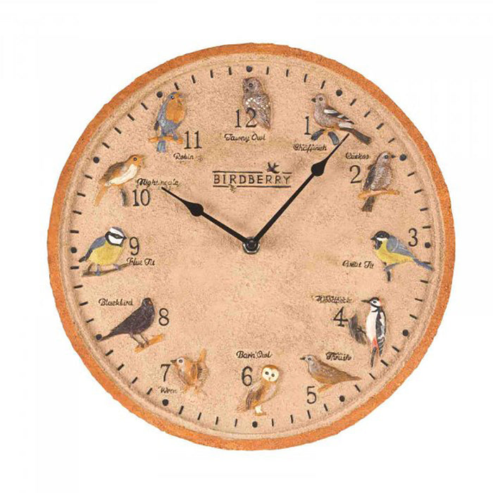 Outside In Birdberry Clock 12"